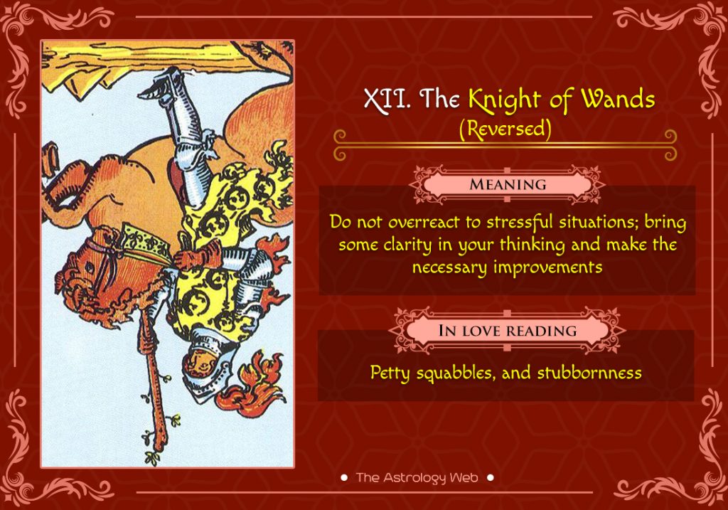 The Knight of Wands Reversed