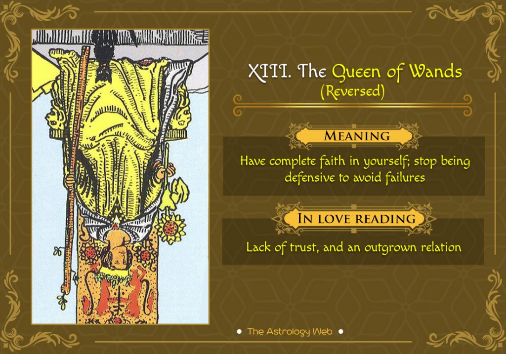 The Queen of Wands Reversed