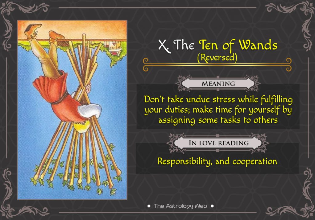 The Ten of Wands Reversed