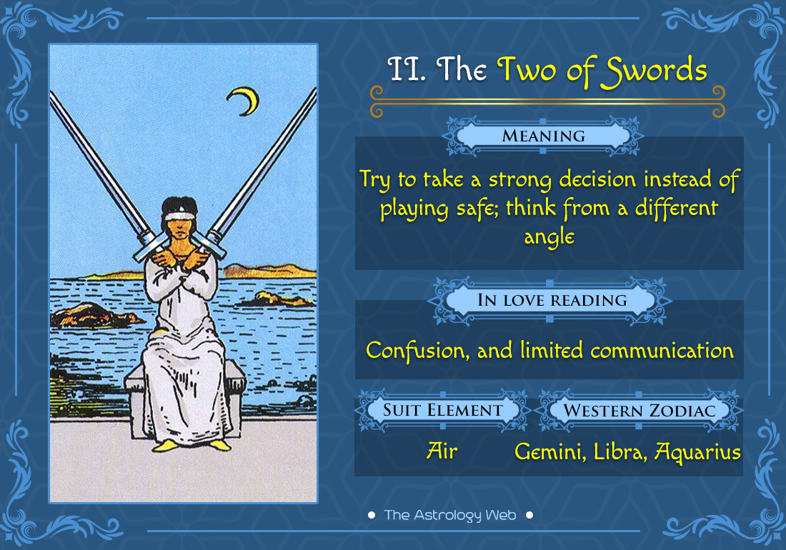 Two of Swords Tarot Card Meanings