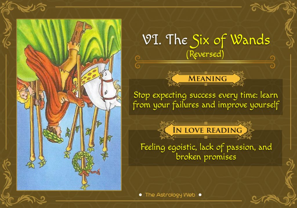 The Six of Wands Reversed