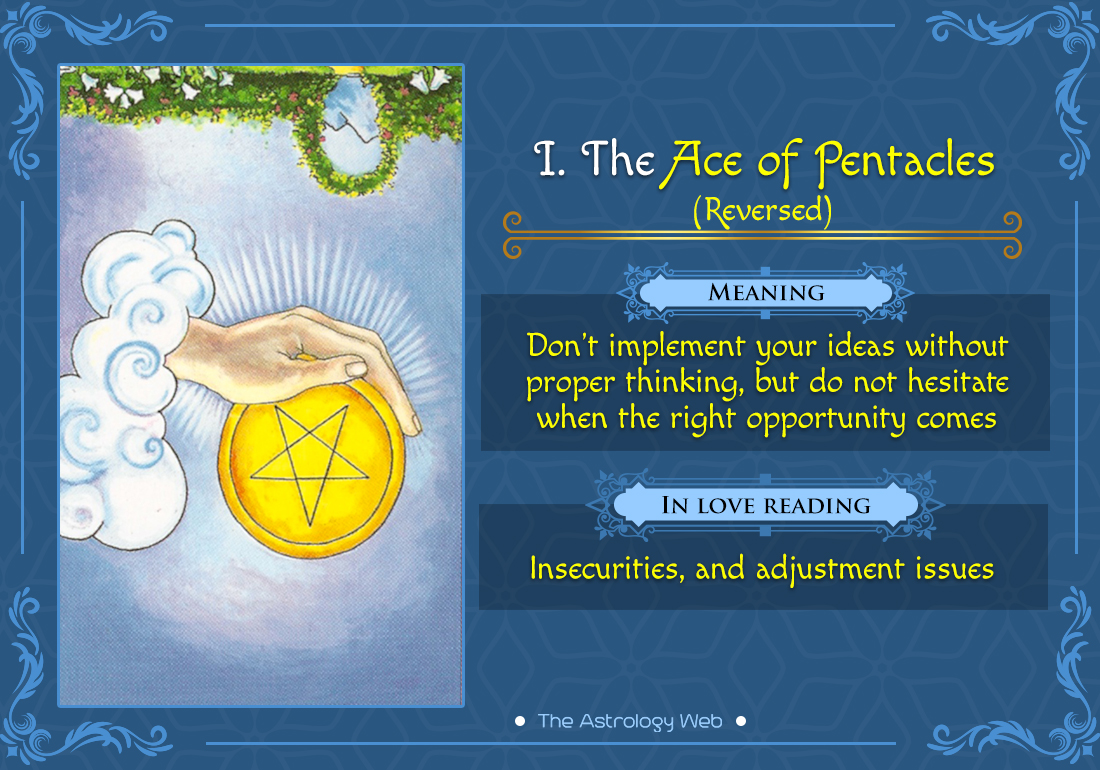 The Ace of Pentacles Reversed