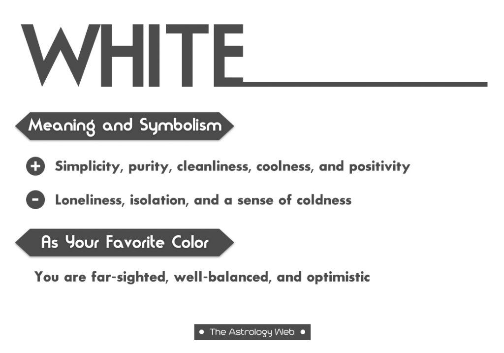 White Meaning Symbolism Favorite Color