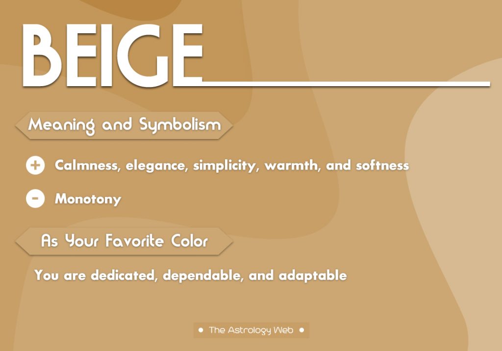 Beige Meaning Symbolism Favorite Color